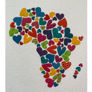 A South African shweshwe valentine pattern