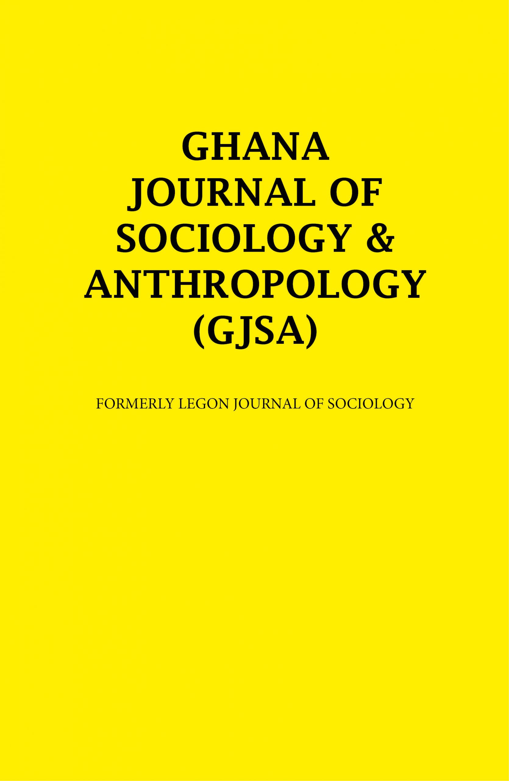Cover image Ghana Journal of Sociology & Anthropology