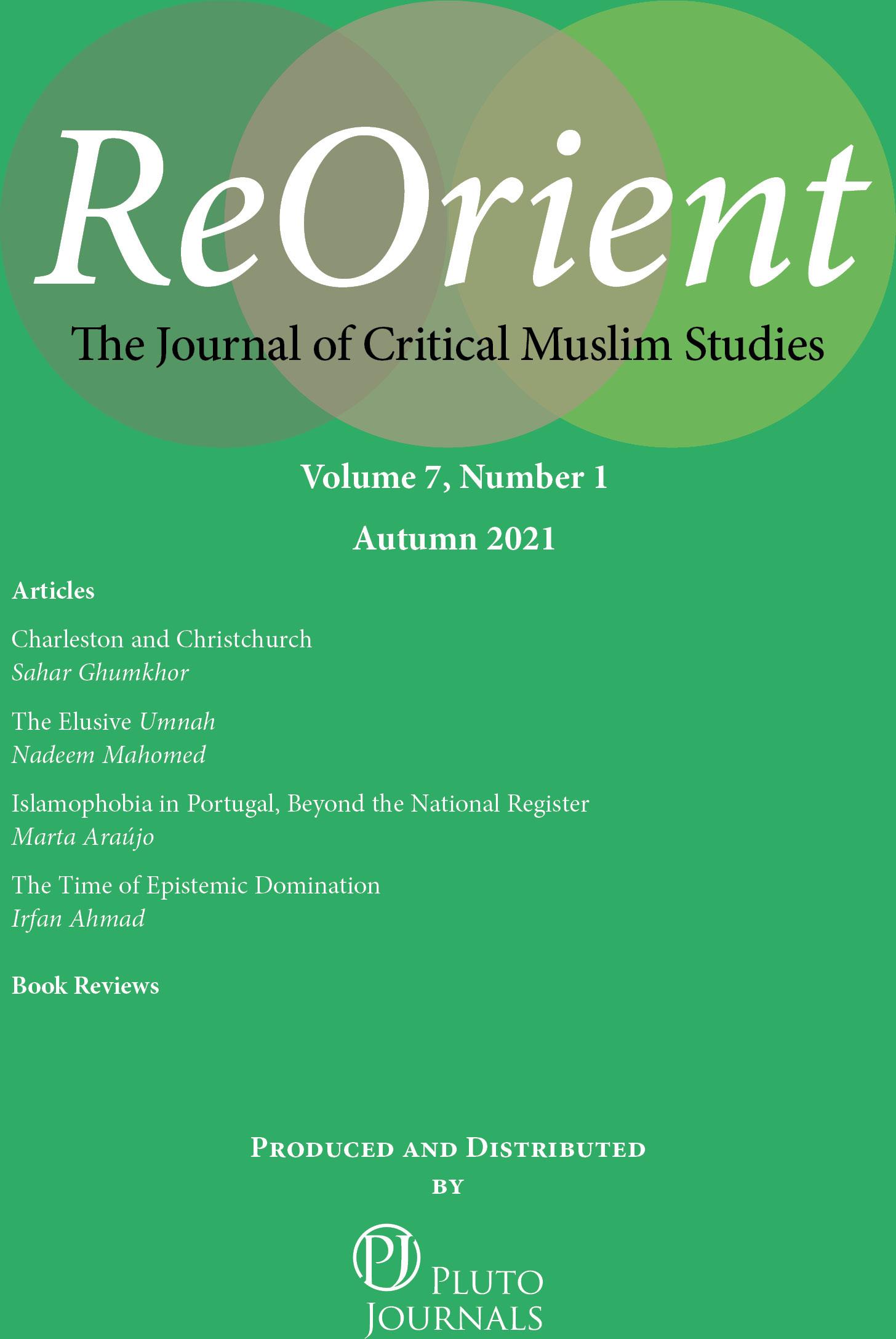 Reorient Journal Front Matter